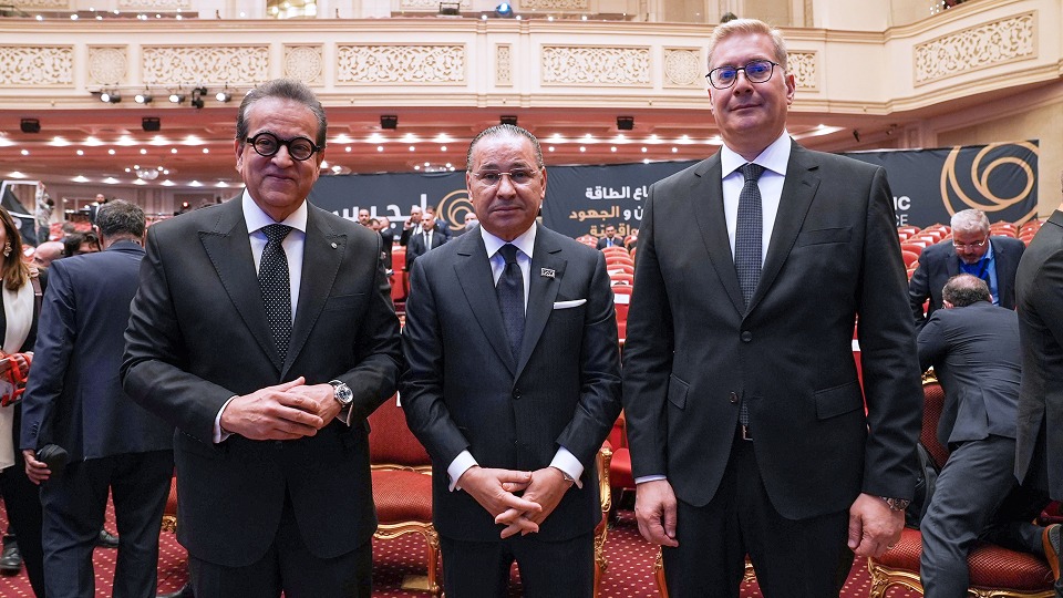 <p>Kamel Ghribi with Khaled Abdel Ghaffar, Khaled Abdel Ghaffar, Minister of Health and Population of Egypt, and Karim Badawi, Minister of petroleum and mineral resources of Egypt</p>